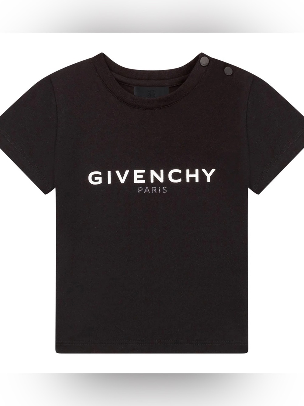 Givenchy baby Black T-Shirt with White Logo. 9-12 m like new!